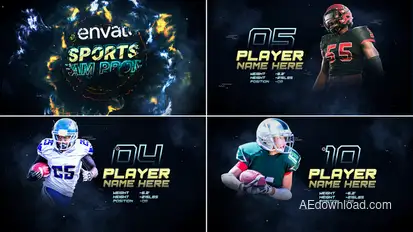 Sports Player Introducing // Personal Highlight // Player Profile broadcast-packages template preview