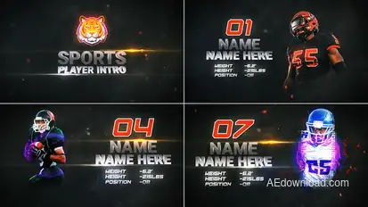Sports Player Profile //  Sports Team Intro broadcast-packages template preview