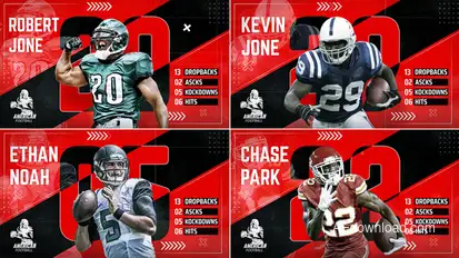 Sports Player Profile // Team Intro // Sports Player Introduction broadcast-packages template preview