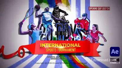 Sports Tournament Coming soon Elements template preview