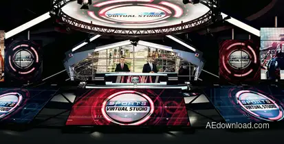 Sports Virtual Studio Set broadcast-packages template preview