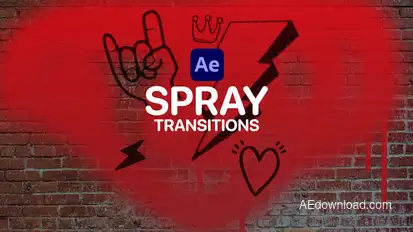 Spray Transitions for After Effects Elements template preview