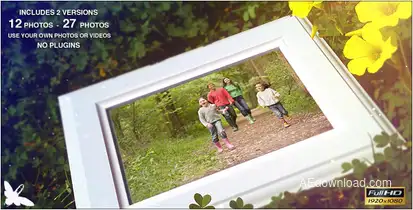Spring Family Slideshow Video Displays template preview