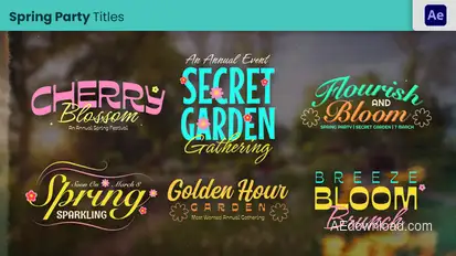 Spring Nature Title Titles template preview