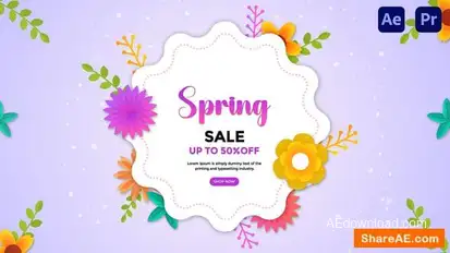 Videohive Spring Sale Intro Logo Stings template preview