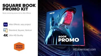 Square Book Social Media Promo Kit Product Promo template preview