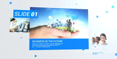 Square Corporate Presentation Video Displays template preview