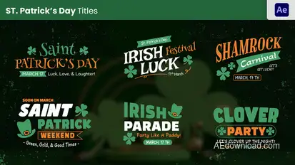 St Patrick's Day Title Titles template preview