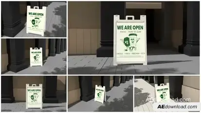 Stand Sign Mockup Product Promo template preview