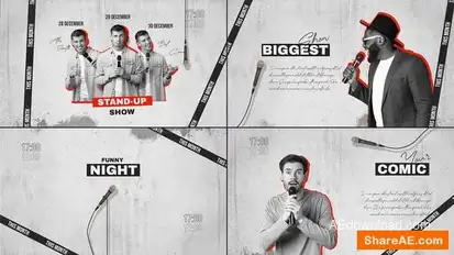 Stand Up Show Opener Openers template preview