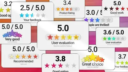 Star Rating Pack Infographics template preview