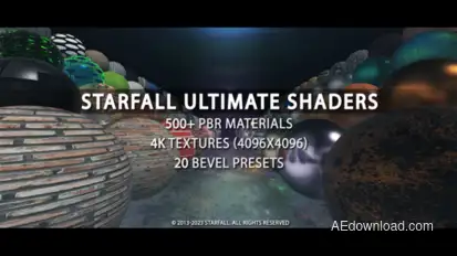 Starfall Ultimate Shaders Titles template preview