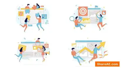 Start-Up Motion Graphic Openers template preview