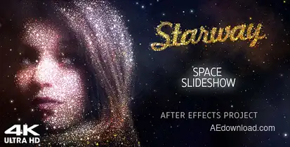 StarWay Space Slideshow Video Displays template preview