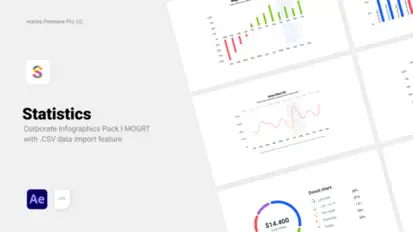 Statistics - Corporate CSV Data Driven Infographics Infographics template preview