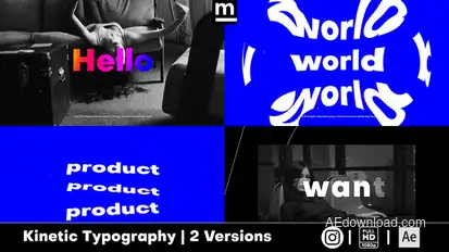 Stomp Typography Titles template preview