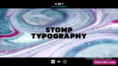 Stomp Typography Openers template preview