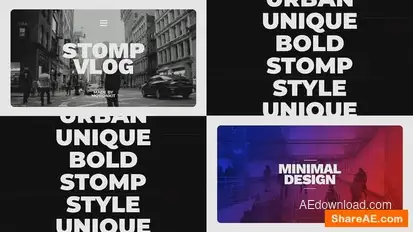 Videohive Stomp Vlog Opener Openers template preview