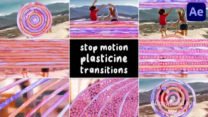 Stop Motion Plasticine Transitions | After Effects Elements template preview