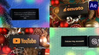 Stop Motion Xmas Gift Boxes for After Effects Openers template preview