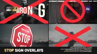 Stop Warning Overlays Elements template preview