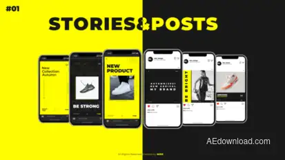 Stories & Posts #01 Titles template preview