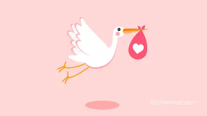 Stork - Baby Birthday Opener Openers template preview