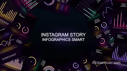 Story glowing infographics broadcast-packages template preview