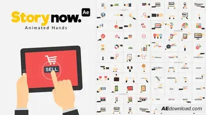 Story Now | Animated Hands Elements template preview