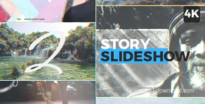 Story Slideshow 4K Video Displays template preview