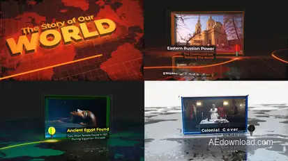 Storyline | World's History Video Displays template preview