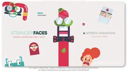 Strange Faces Micro Typo Titles template preview