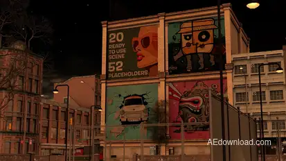 Street Art, Graffiti & Advertisement Mockups Video Displays template preview