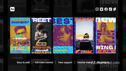 Street Wear Instagram Reels Product Promo template preview