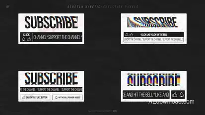 Stretch Kinetic Subscribe Panels Titles template preview