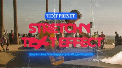 Stretchy Text Effect Titles template preview