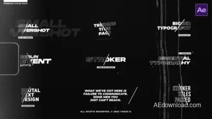 Stroke Titles  AE Titles template preview