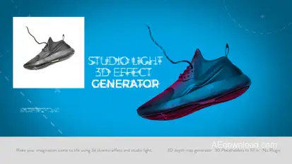 Studio Light I 3D Effect Generator Openers template preview