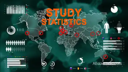 Study statistics Infographics template preview