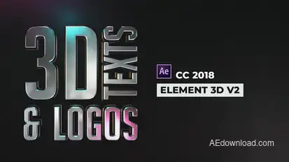 Stylish 3D Texts and Logos Titles template preview