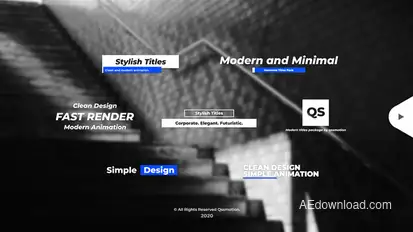 Stylish and Minimal Titles Pack For After Effects Titles template preview