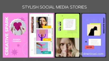 Stylish And Vertical Social Media Stories for After Effects Product Promo template preview