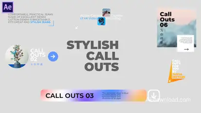Stylish Call Outs Infographics template preview