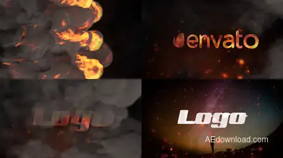 Stylish Fire Logo | After Effects Logo Stings template preview