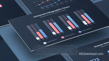 Stylish Infographics Dark Infographics template preview