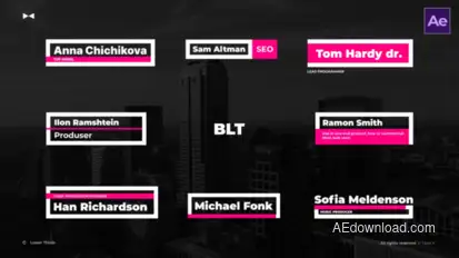 Stylish Lower Thirds  AE Elements template preview