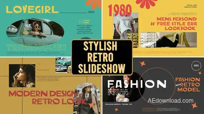 Stylish Retro Slideshow Openers template preview