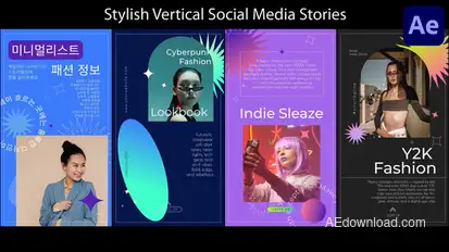 Stylish Social Media Stories for After Effects Openers template preview