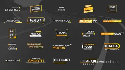 Stylish Titles Pack Titles template preview