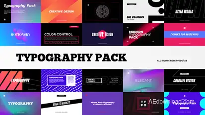 Stylish Typography Pack Titles template preview